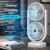 New Dual Head Desktop Fan USB Rechargeable Adjustable Fan for Household Outdoor High Wind Air Circulation Fan