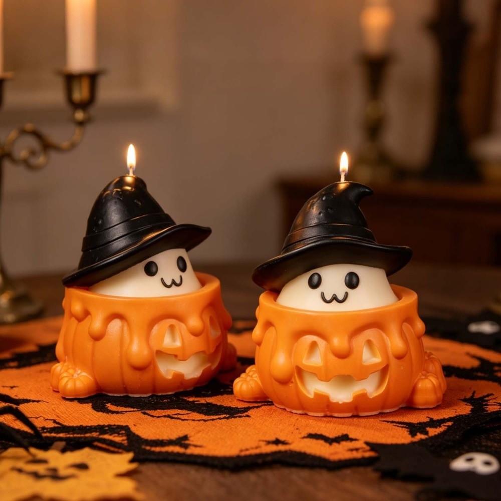 DIY Halloween Ornament Mold Silicone Easy Release Candle Wax Mold Multi-purpose Non-stick Epoxy Resin Plaster Mold Gift Making