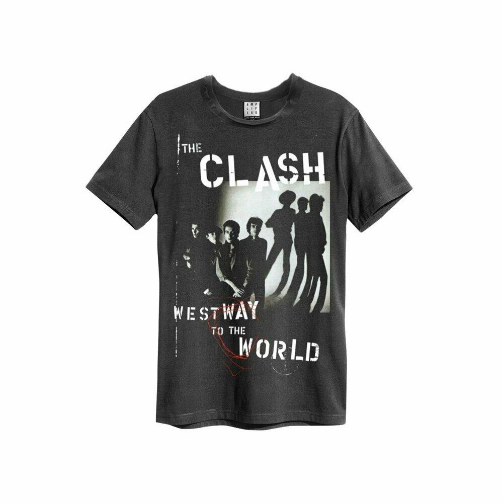Amplified The Clash West Way To World Official Merch T-Shirt Dark Gray S