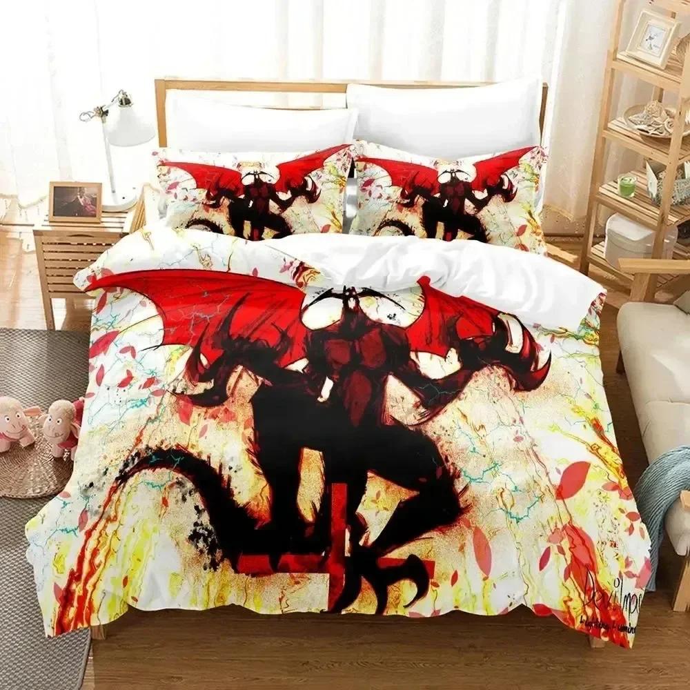 3D Print Anime Devilman Crybaby Comfortable Duvet Quilt Cover Pillowcase Bedding Set Children Bedroom Decoration Home Textile