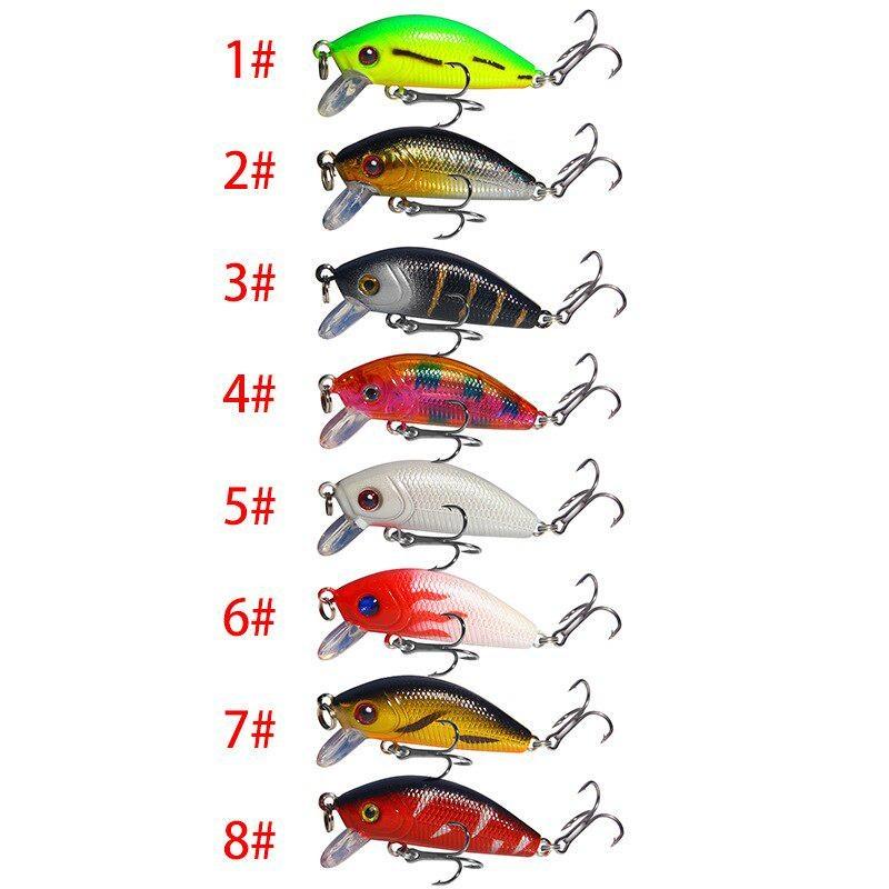 1PCS Minnow Fishing Lure 50mm 4.2g Hard Bait Jig Bait Carp Striped Bass Fishing Tackle Fishing Lure Carp Bait