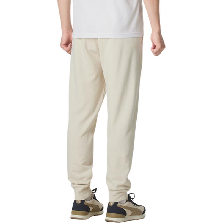 Puma Solid Color Comfortable Breathable Mid-Rise Knitted Workout Pants Men Bottoms Off-White 629339-87