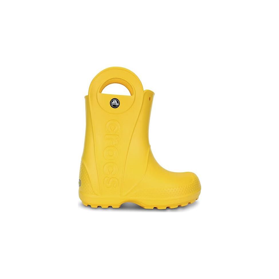 Crocs Comfortable Non-Slip Wear-Resistant Mid-Calf Rain Boots Kids Boots Yellow 12803-730