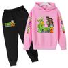 Kids Fall/Winter Hoodie Boy Girl Toddler Pullover 3-12Yrs Fashion Cartoon Game Print Clothes Casual Top+Pants 2P Sports Coat Set