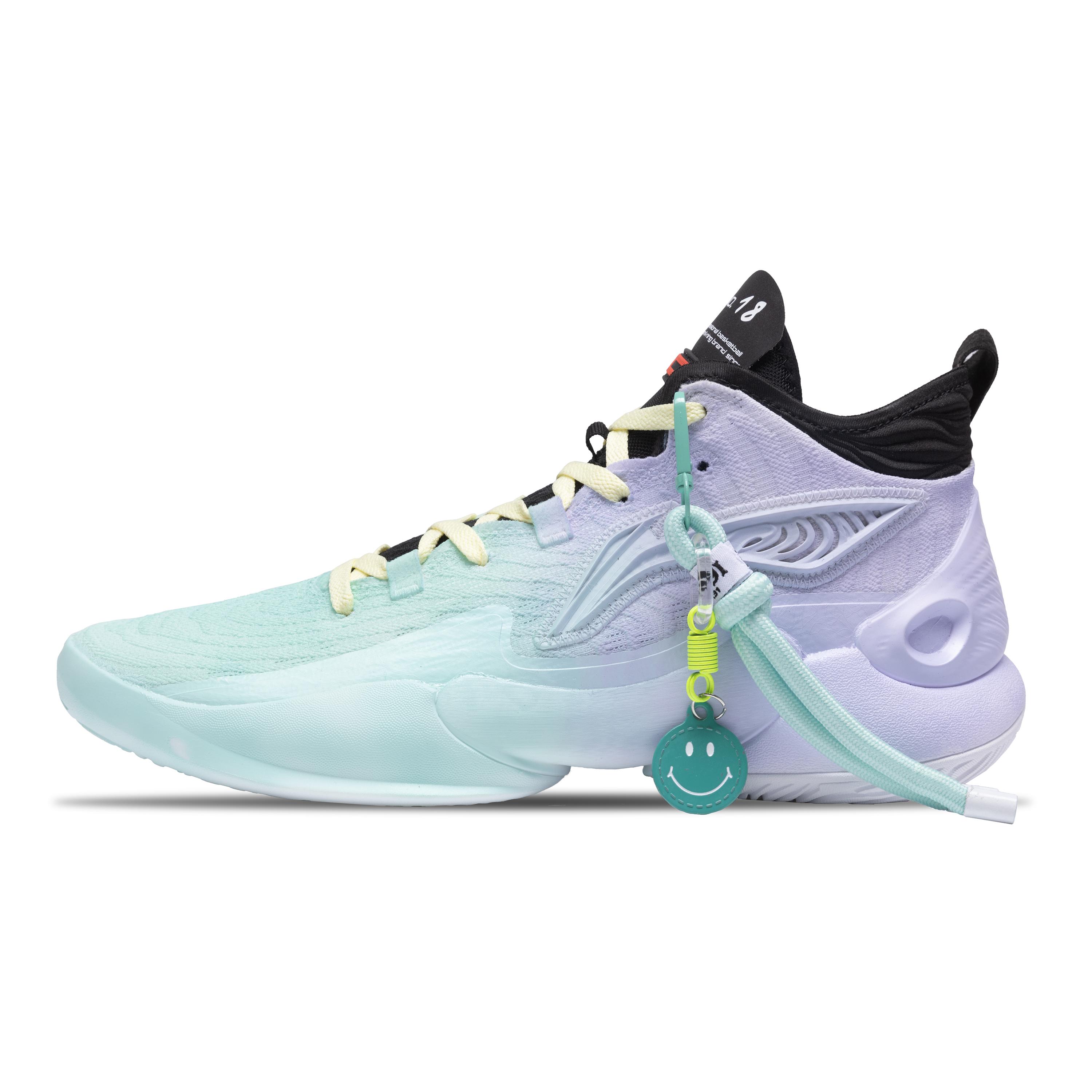 Li Ning YuShuai 18 Цвет таро Лайм Амортизация Скользкие Устойчивые к истиранию Средняя высота Баскетбольные кроссовки Мужские ABAU009-3(Команда409-) 40
