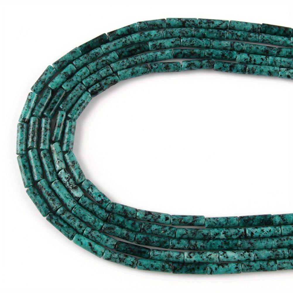 1pcs Natural Stone Tube Bead Sediment Jaspers Loose Cylinder Beads for Jewelry Making DIY Chakra Bracelet Accessories 15" 13x4mm