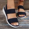 Lucyever Elastic Knitted Platform Sandals Women Summer Slip On Wedge Sandles Woman Lightweight Non Slip Sandalias Mujer 2024