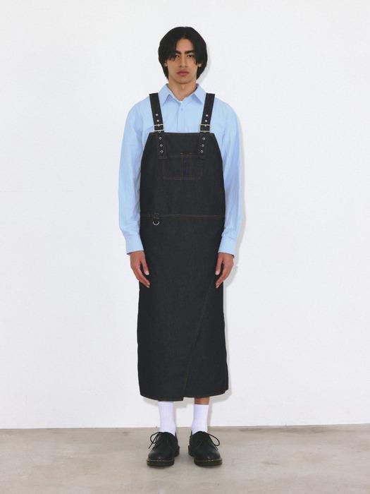 корова. Рабочее платье из денима CARGO INDIGO(ФАРТУК) FREE