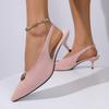 2025 Spring New Brand Women Sandals Fashion Pointed Toe Shallow Slip on Shoes Ladies Fashion Elegant Thin High Heels Sandals