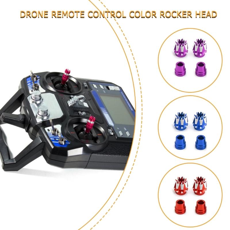 3D Rocker Head Anti-slip Metal Transmitters Stick Ends for Jumpers Remote Controls