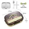 304 Stainless Steel Insulated Bento Lunch Box, Microwaveable & Compartmentalized for Students & Office Workers