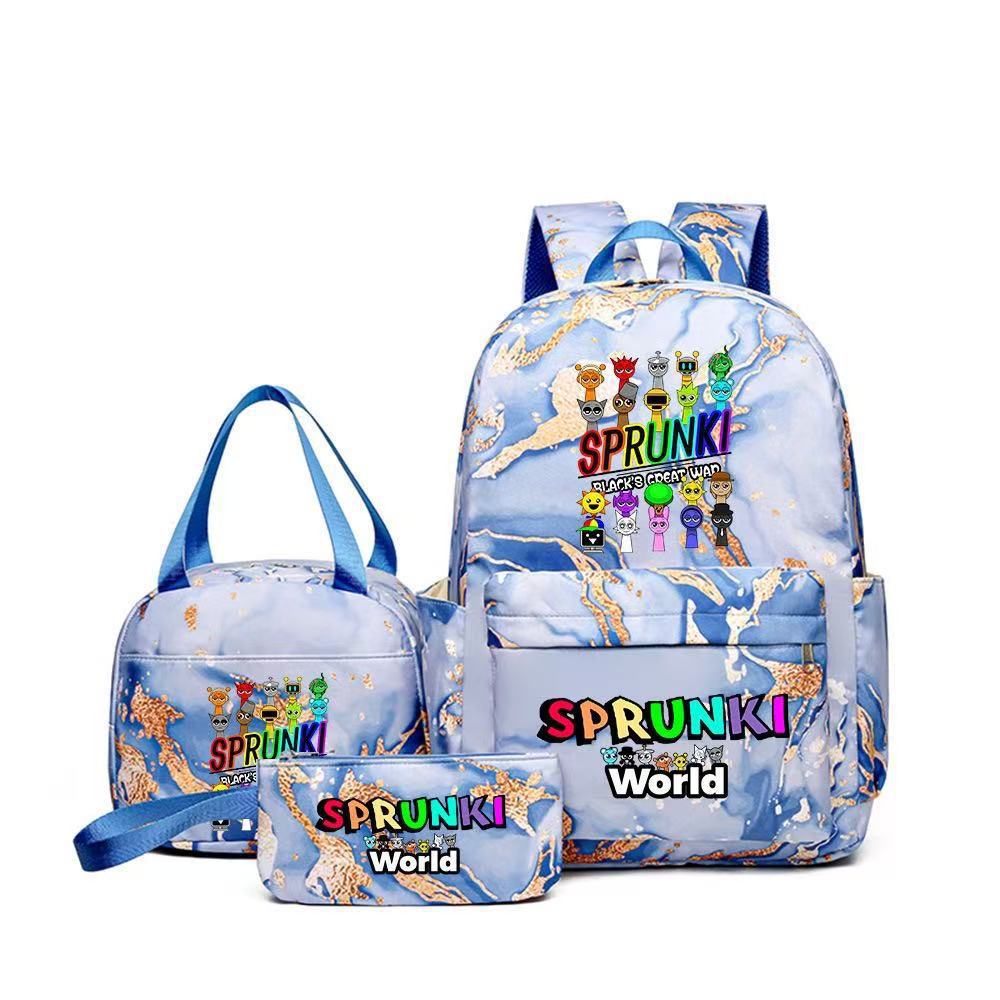 Rhythm zygote student schoolbag children's backpack backpack three-piece set