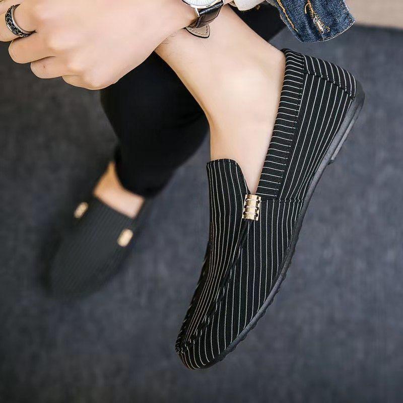 Old Beijing Cloth Shoes Breathable Men's Casual Shoes Student Shoes Men's Flat Driving Shoes Spring and Summer Men's Shoes Bean Shoes