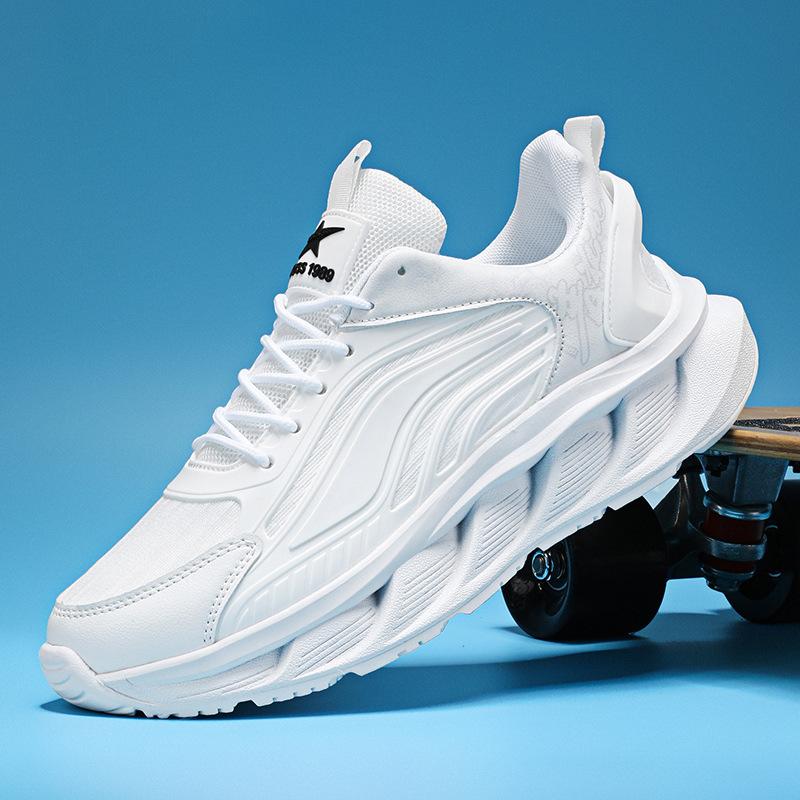 

Кроссовки для мальчиков, легкие, с мягкой подошвой, сетчатые кроссовки для бега, летние, дышащие, сетчатые, для папы, пара 36 белый