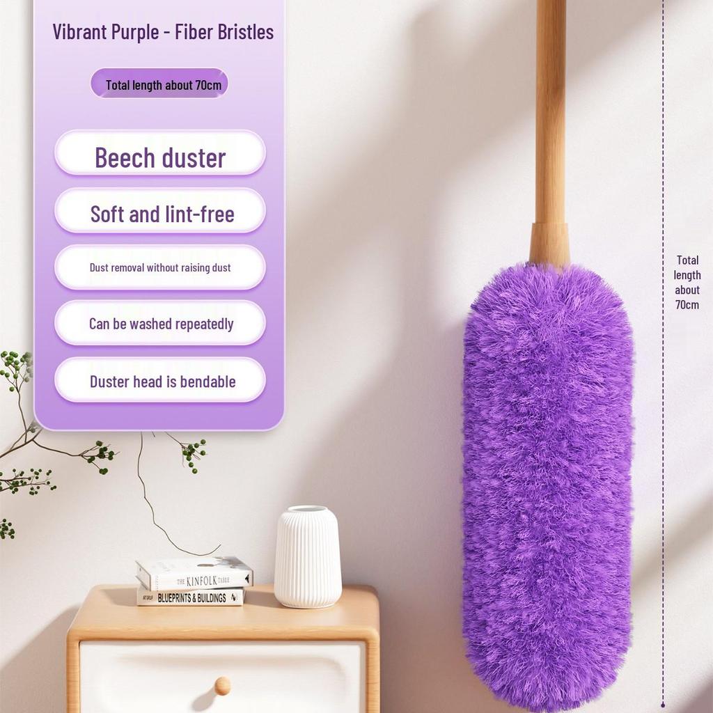 Retractable Static Wool Feather Duster for Household and Car Cleaning