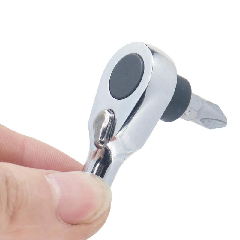 72 Tooth Mini Ratchet Wrench Spanner with Magnetic Bit Holder for Bike Repair and DIY Projects Compact Alloy Steel Tool