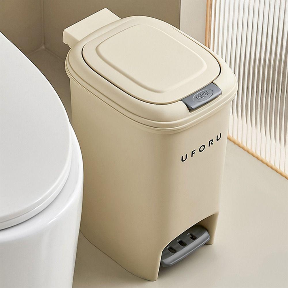 with Lid Trash Can 8/10/15/20L Waste Bin Waterproof Refuse Bin Kitchen