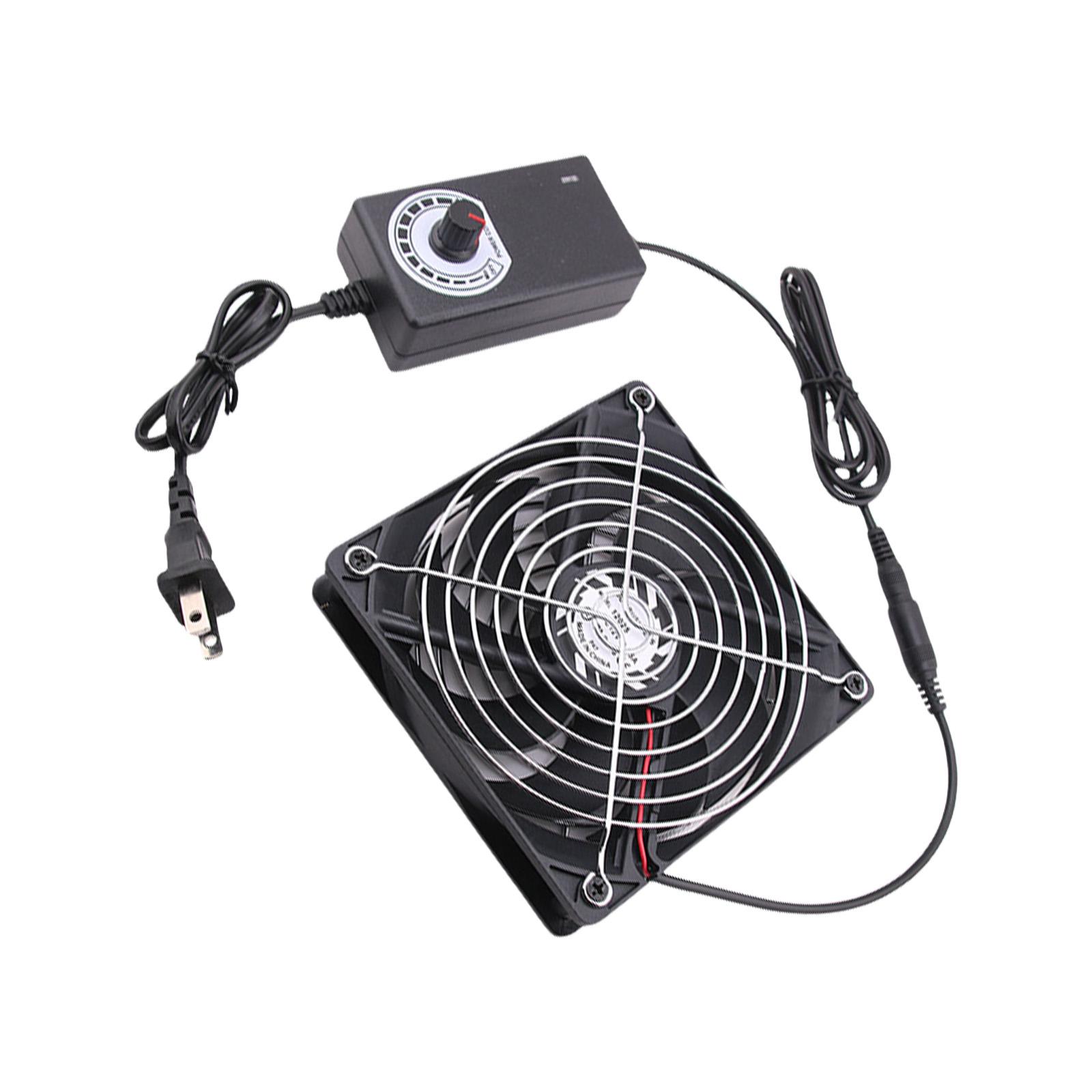 

120мм Вентилятор корпуса с регулируемой скоростью 220В 240В Вентилятор 2750 об/мин и защитная решетка для охлаждения ПК и электроники