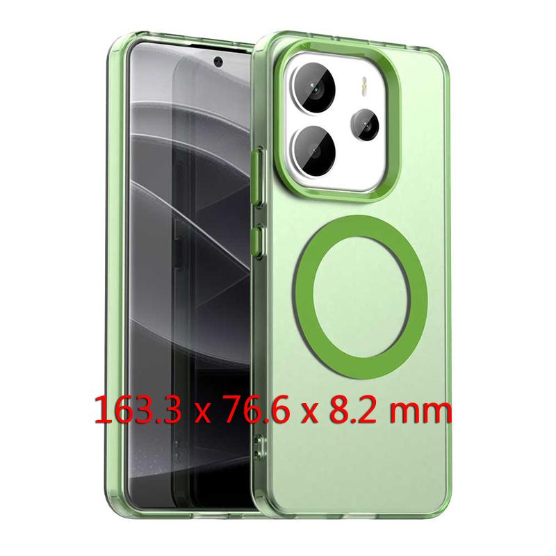 Magnetic Adsorption Wireless Charge Case For Redmi Note 14 4G Transparent Back Case Redmi Note 14 4G Case For Redmi Note 14 4G