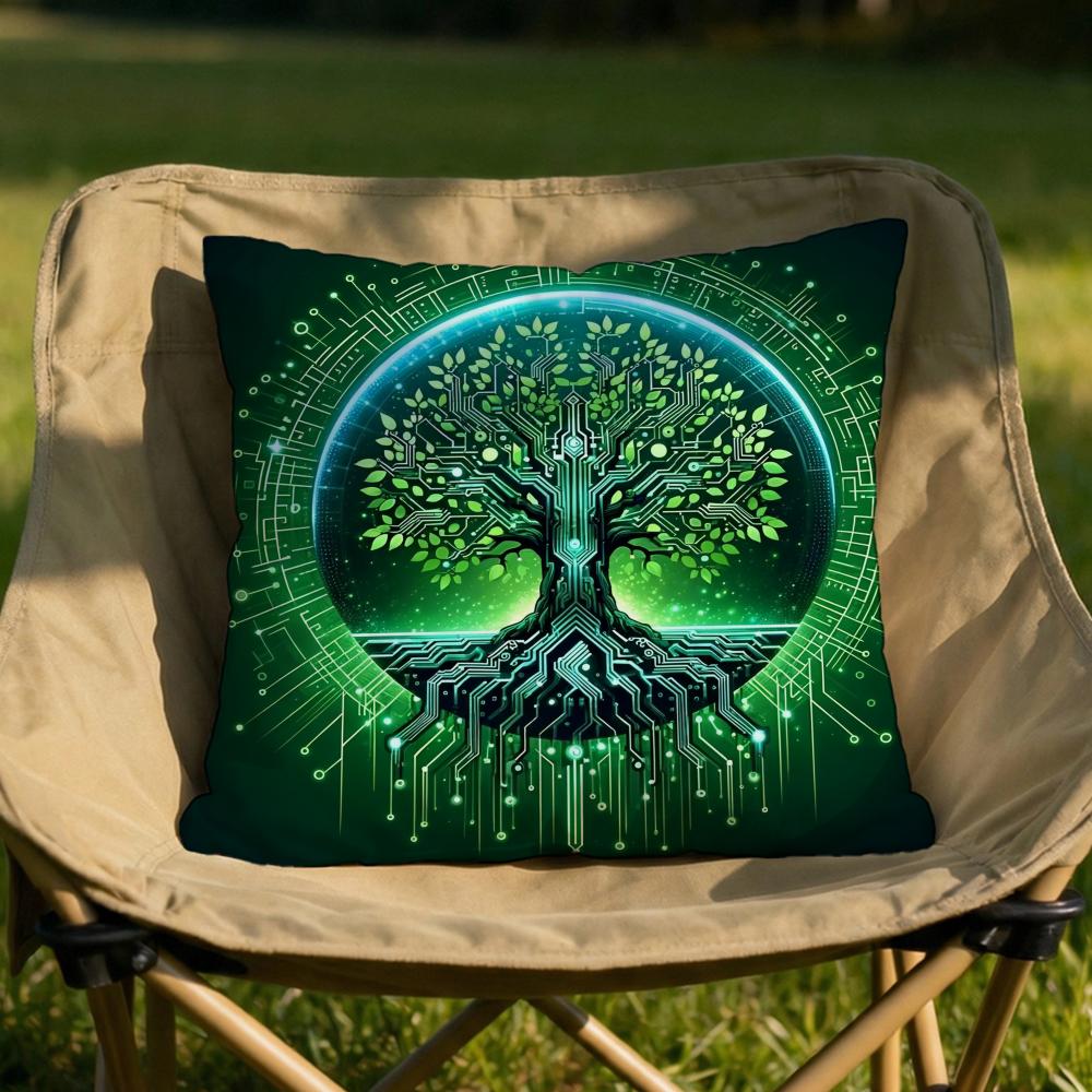 Tree of Life Cushion Cover Soft Reversible  Durable Pillow Cover  MultiScene Use for Home  Car Daily Comfort