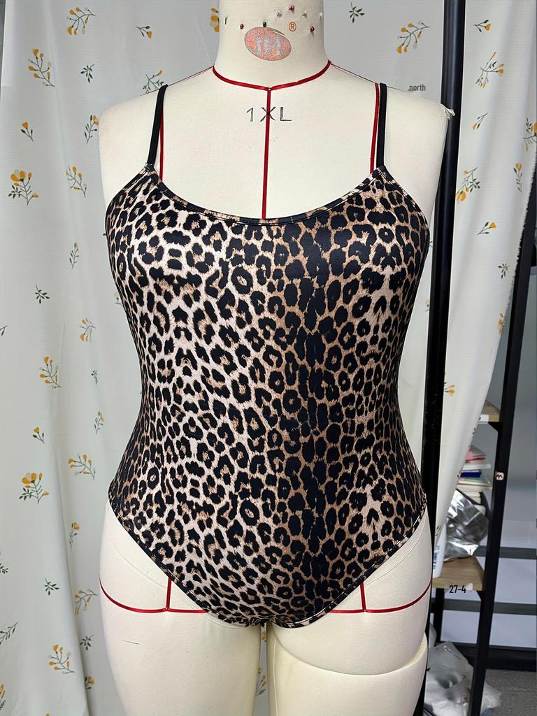 Leopard Print Sleeveless Women's Jumpsuit Romper - Sexy, Fashionable, Casual