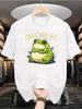 Funny Frog Graphic Unisexs Summer TShirt Cotton Oneck Shortsleeved Tee Tops Oversized Tshirts Unisex Casual T Shirts Streetwear