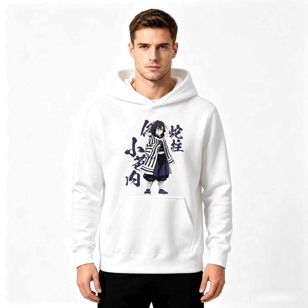 Anime Character Printed Men's Pullover Hoodie Casual Long Sleeve Sweatshirt for Adults