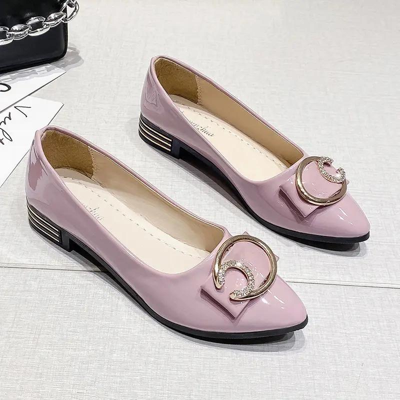Fashion Chunky Heels Women's Shoes Office Block Heel Low Elegant Square Toe Ladies Pumps Wholesale Popular Chic Point Footwear Lastest