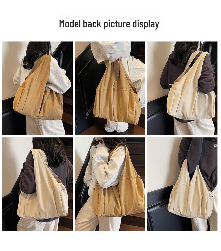 Nylon Large Capacity Multi-Pocket Gym & Travel Bag - Japanese Style Casual Shoulder Bag for Moms