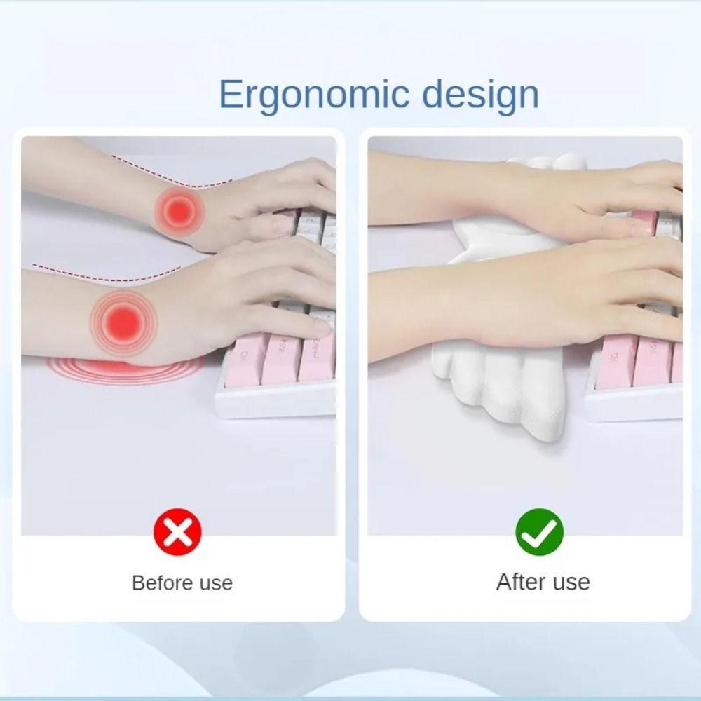 Creative Ergonomic Mouse Cushion Wing Design Keyboard Hand Rest Protection Rest