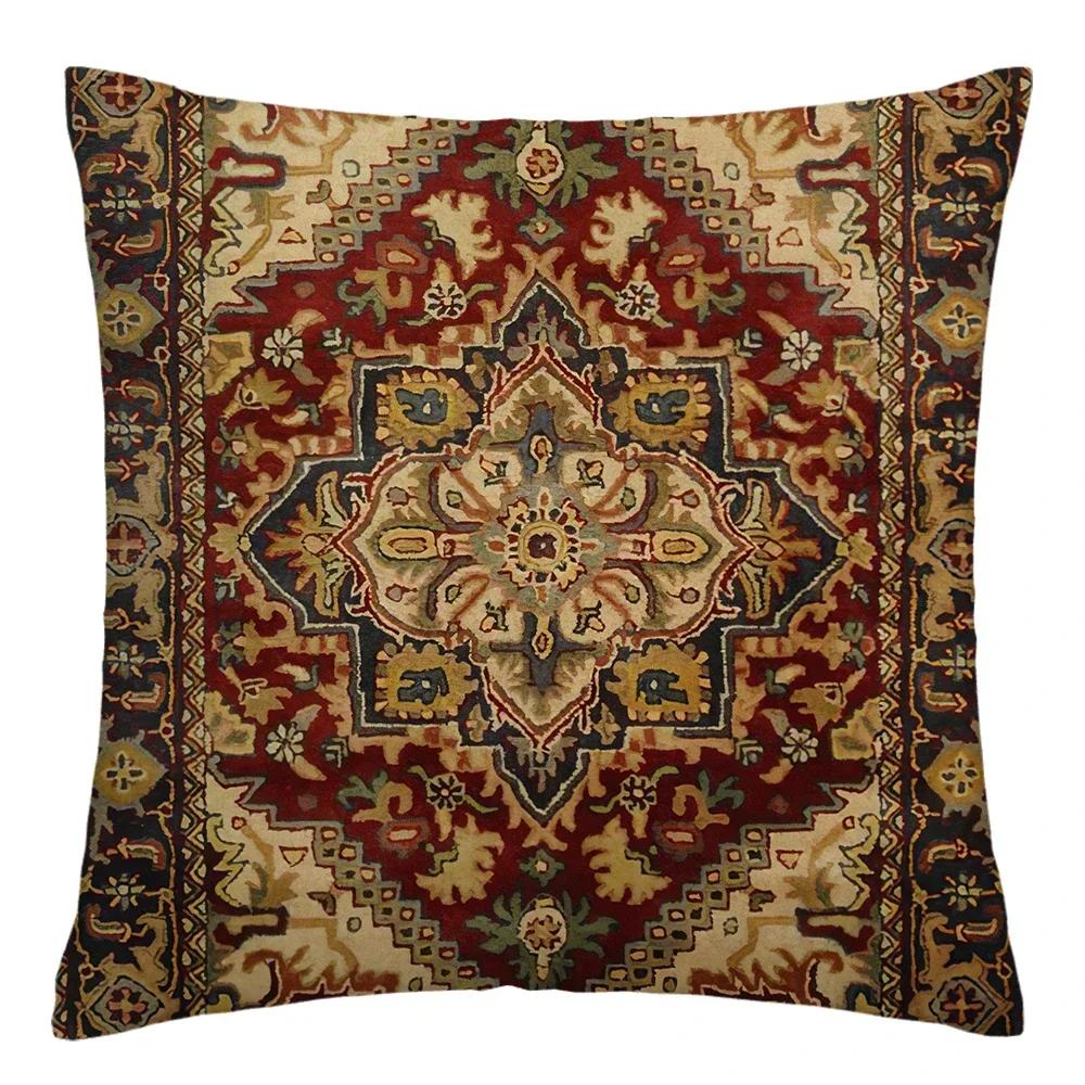 Moroccan Ethnic Cushion Cover, Short Plush Pillowcase Sofa Decorative Cushion Cover, Home Decoration