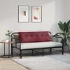 Back Cushion Burgundy Red 140 x 19 x 50 cm Fabric