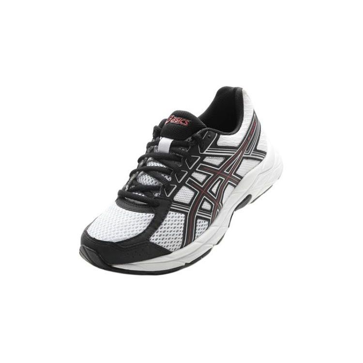 Asics Gel-Contend 4 Low Top Kinder Laufschuhe Kinder Laufschuhe Weiß Schwarz 1014A322-100