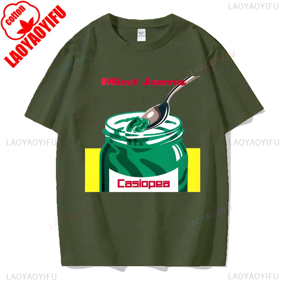 Mint Jams Casiopea Retro Jazz Anni '80 Magliette Grafiche Donna Uomo Cotone Alta Qualità T-shirt Moda Vintage Unisex Streetwear Top