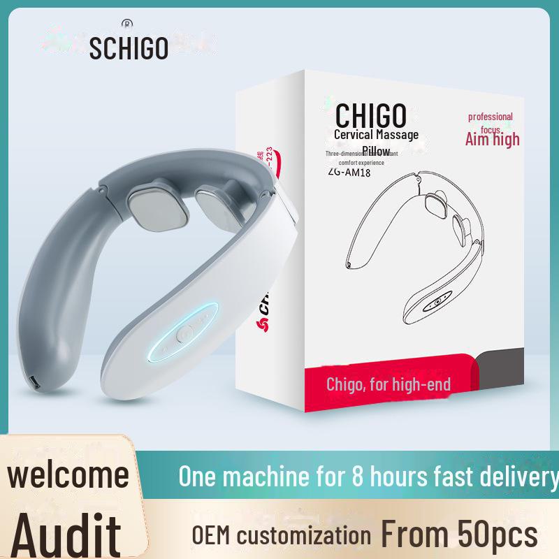 

Многофункциональный электрический массажер для шеи и плеч Chigo с горячим компрессом и импульсной терапией Chigo 201 two-end battery model