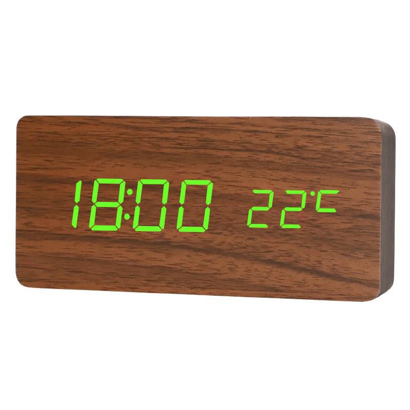 Creative Sound-Activated Wooden Clock - Multifunctional Home & Student Gift