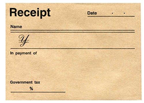 

Чек из крафт-бумаги на английском языке 4 книги на английском языке (50 листов/книга) (версия квитанции)