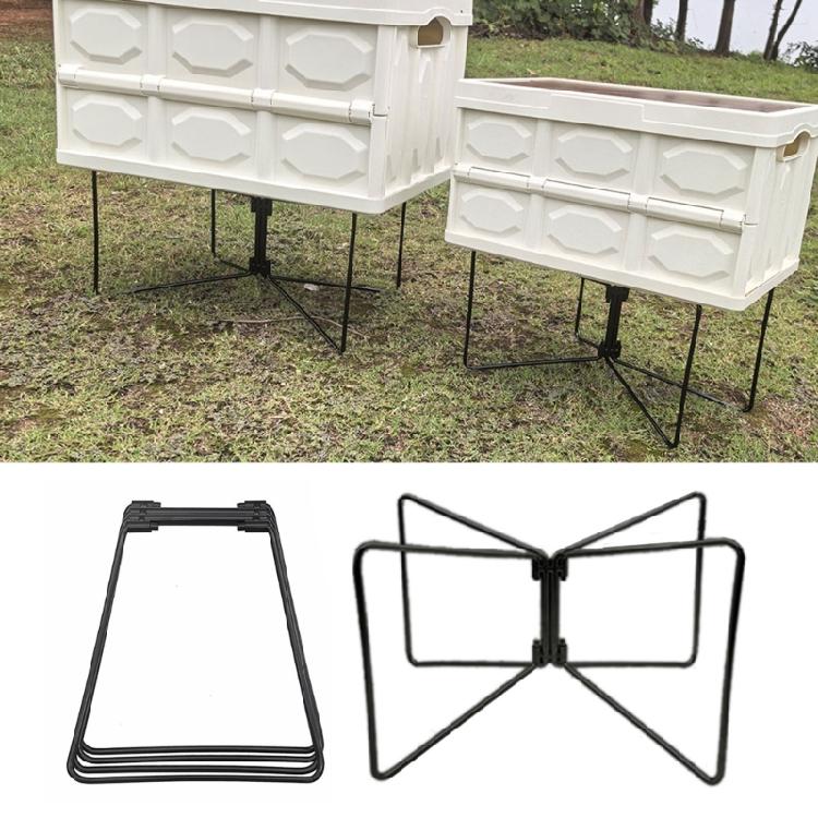 Camping Foldable Metal Stand Storage Box Bracket Foldable Coolers Stand Outdoor Picnics Accessories Easy To Use