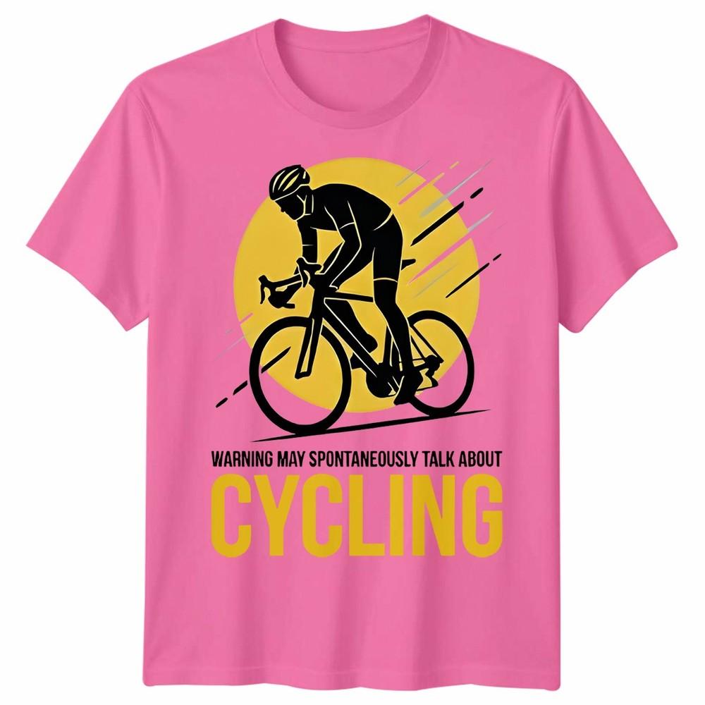 May Spontaneously Talk About Cycling Unisex T Shirt Novelty Gift Biker Cyclist