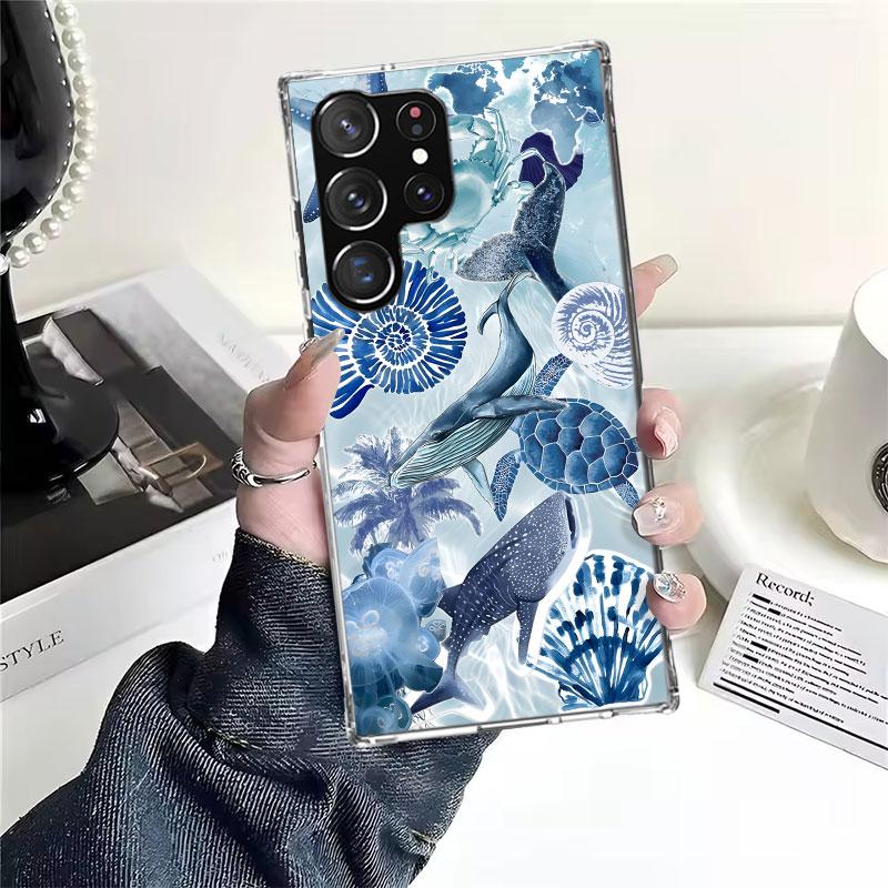 Ocean Starfish Sea Turtle Shark For Samsung Galaxy Note 20 Ultra 9 8 10 Pro Phone Case S10E S10 Lite S9 Plus S8 + S7 Edge A6 A7