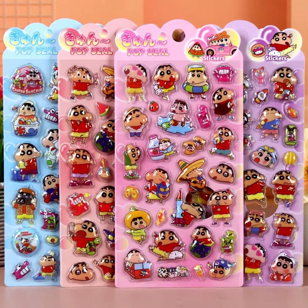 

Hot Kawaii Crayon Shin 3D Embossed Stickers Cartoon Diy Mobile Phone Tablet Decoration Anime Stickers Student Account Stickers (As shown-6144)-