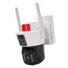 Solar Security Camera Wireless Outdoor WiFi System 3MP Double Lens Motion Detection 2 Way Talk