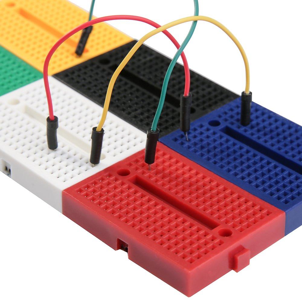 ELEGOO 170 Tie Point Mini Breadboard for Arduino 6PCS
