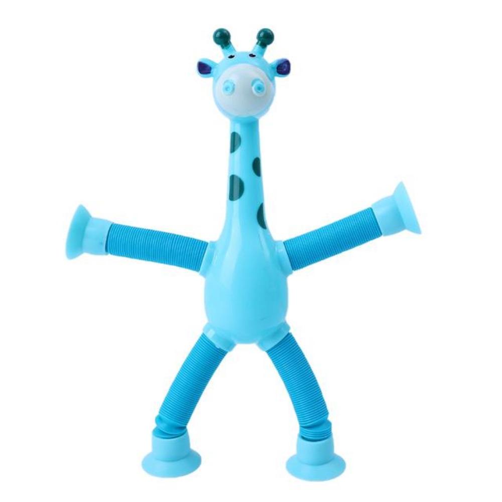 Children Suction Cup Giraffe Toys  Relief Telescopic Giraffe Toy Sensory Bellows Toys Anti-stress Squeeze Toy Toy  Kawaii