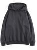 Herren Plus Size Winter Retro Locker geschnittenes Kapuzensweatshirt - 460g Dickes Fleece, Reine Baumwolle, Überschnittene Schultern, Einfarbig
