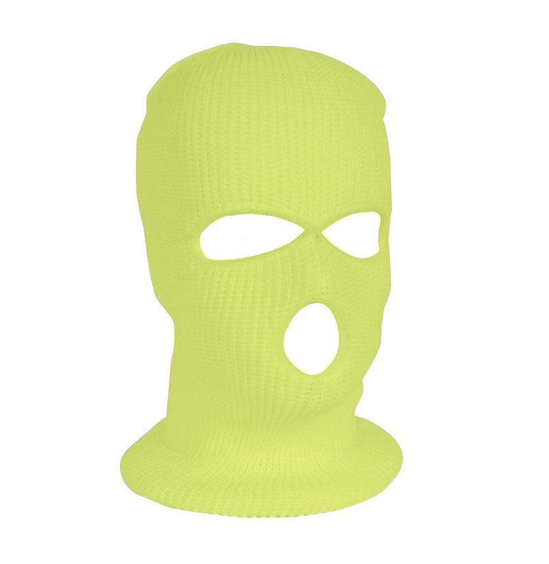 Herren Winter Ski- & Radsport Wollstrick Gesichtsmaske - Drei-Loch-Design