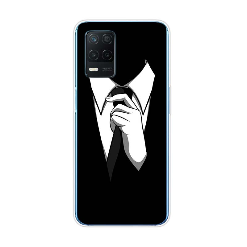 Man Suit Shirt Tie For Realme 8 8i V3 V5 GT Neo Flash Edition Explorer Master Neo2 Narzo 30 50i 50A C21Y Phone Case