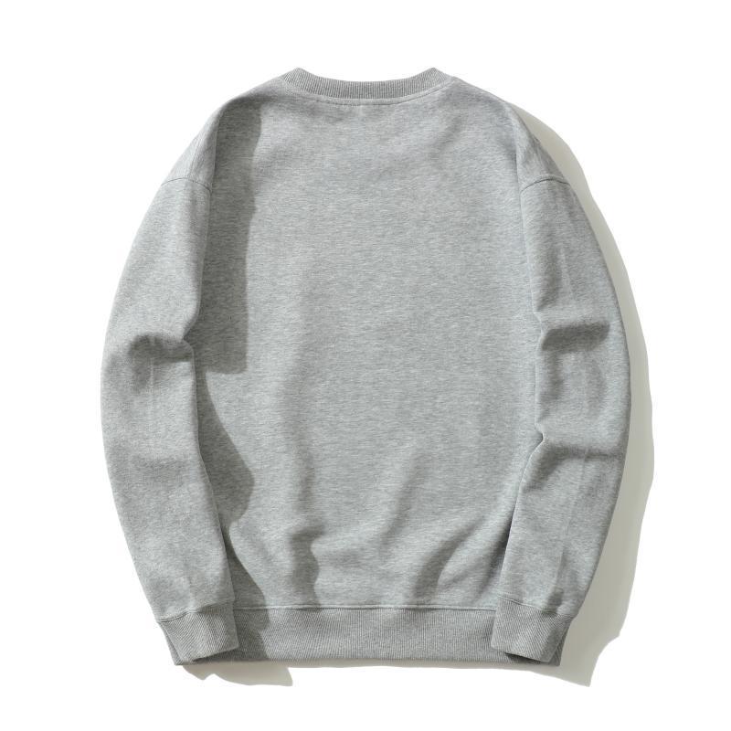 Autumn/Winter Round Neck Solid Color Loose Fit Drop Shoulder Hoodie