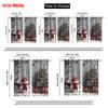 2pcs   Plane Printing Light Filtering Curtains Festive Snowman & Christmas Tree Versatile Polyester (without Rod) Festive Use