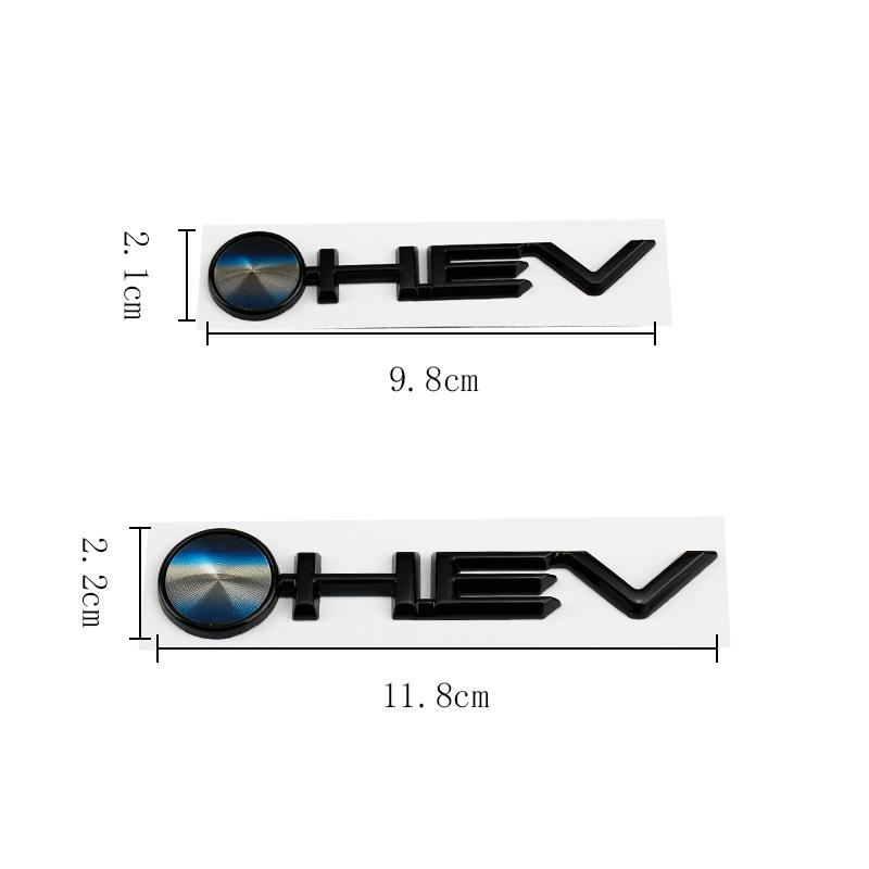 BBco3 Car 3D Metal HEV Logo Trunk Emblem Badge Decals Sticker For Toyota Camry 9th 2024 Highlander Granvia Sienna Avalon Accessories